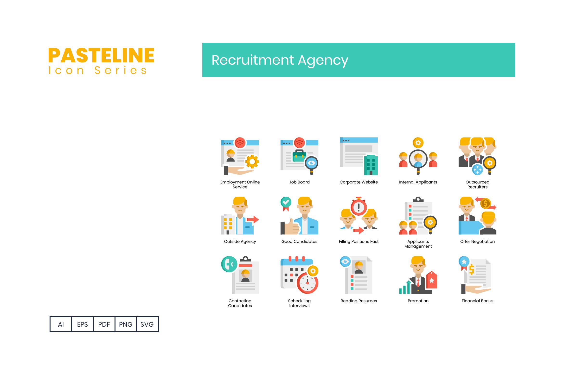 recruitment agency icons pasteline cm 5 762