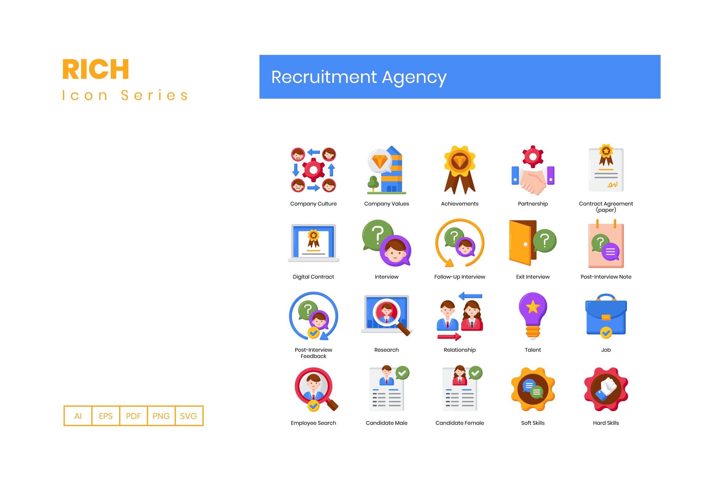 recruitment agency icons rich cm 2 904