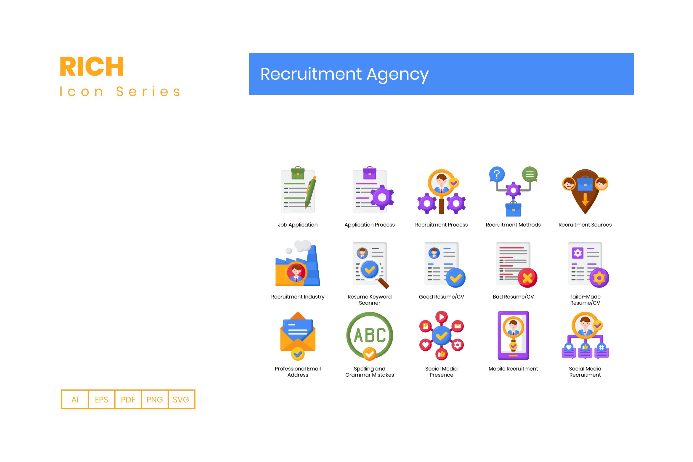 recruitment agency icons rich cm 4 198