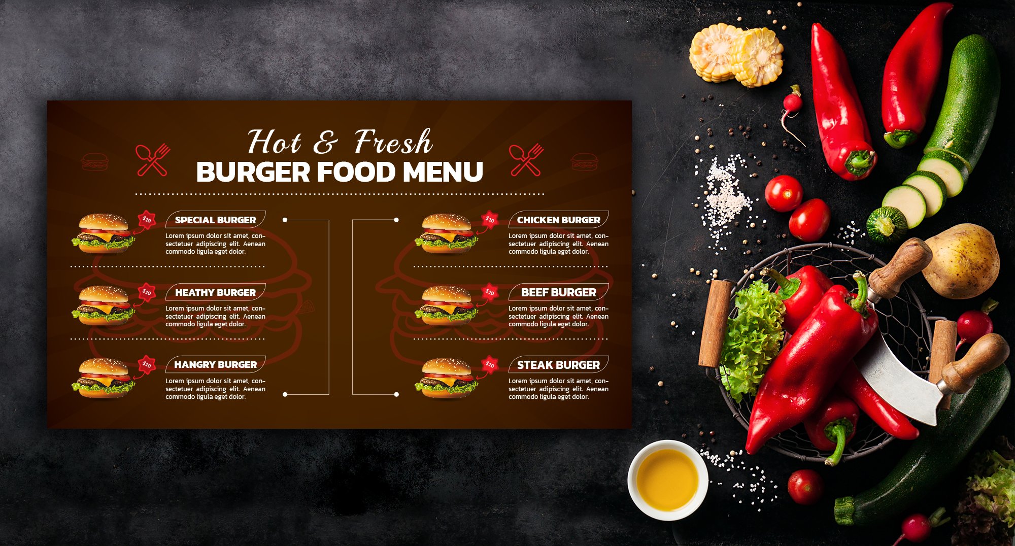 Digital Menu Board Templates preview image.