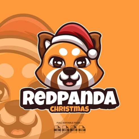 Red Panda Christmas Cartoon Logo cover image.