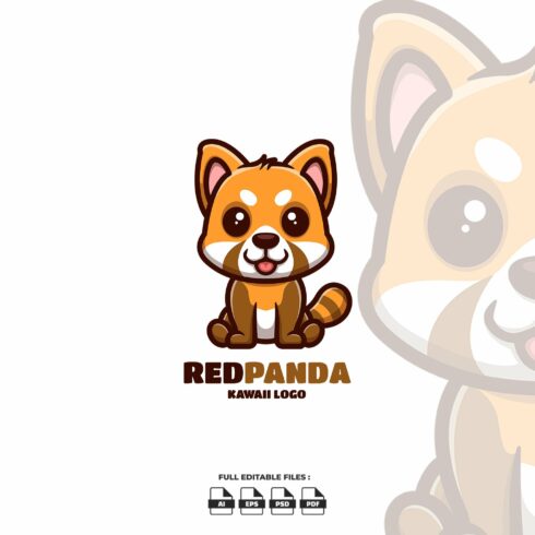 Red Panda Cute Cartoon Logo cover image.