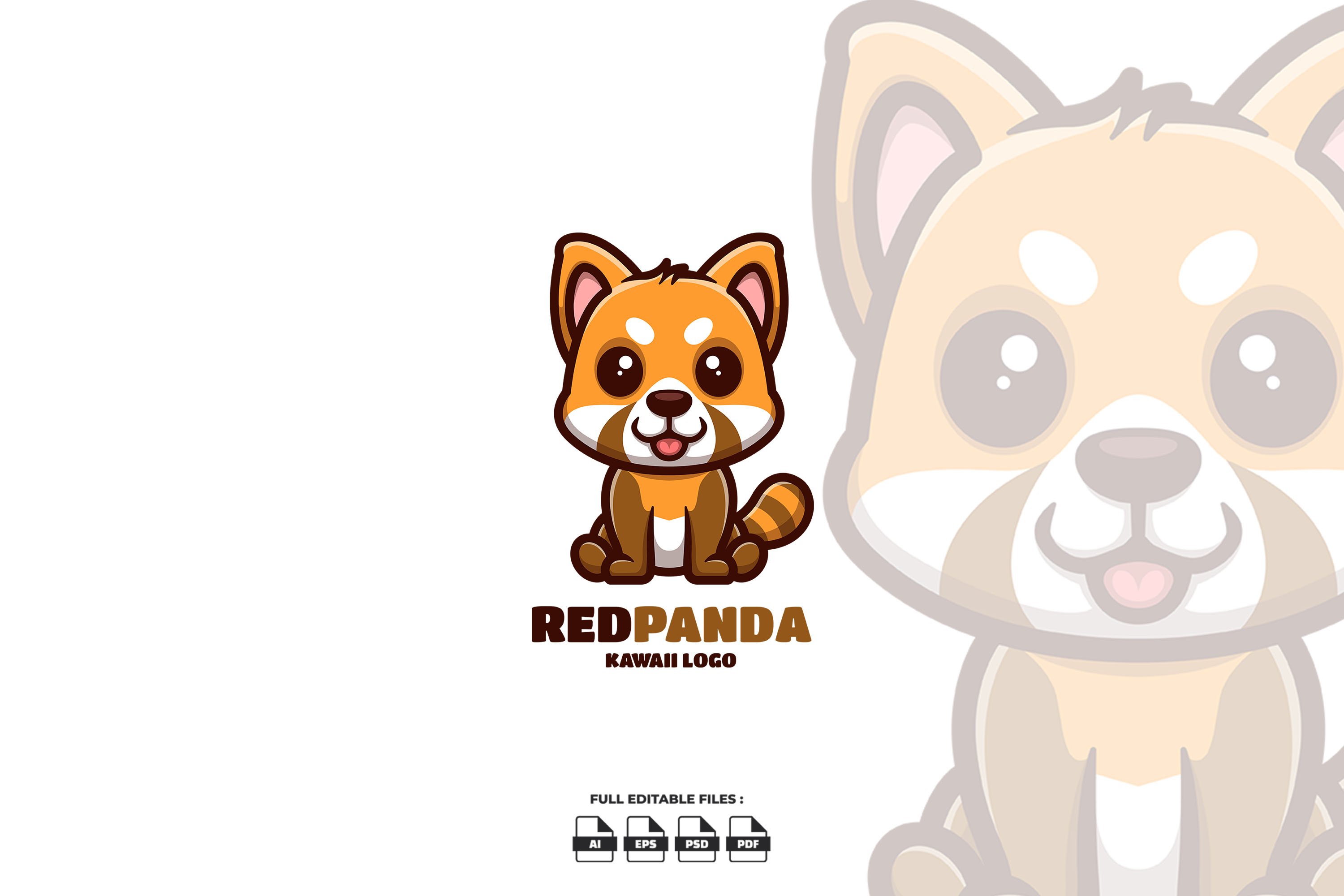 Red Panda Cute Cartoon Logo cover image.