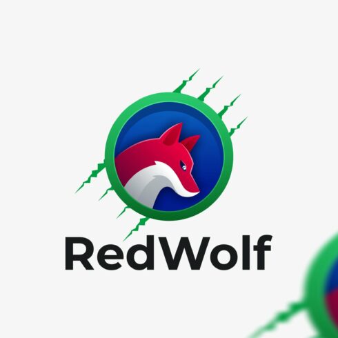 Red Wolf Gradient Color Logo cover image.