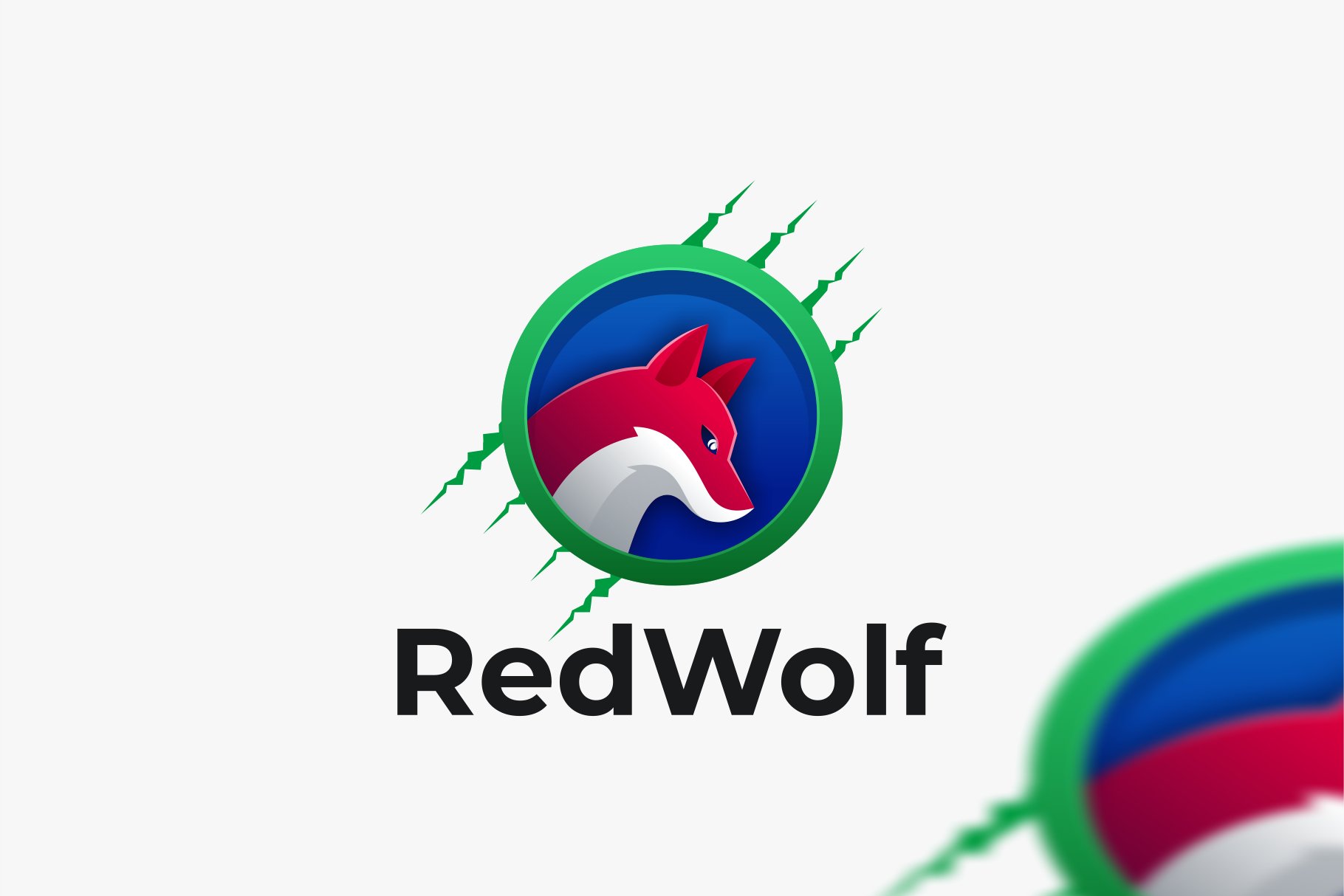 Red Wolf Gradient Color Logo cover image.