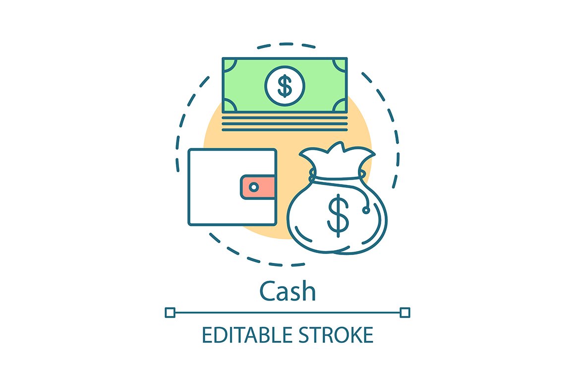 Referral cash concept icon cover image.