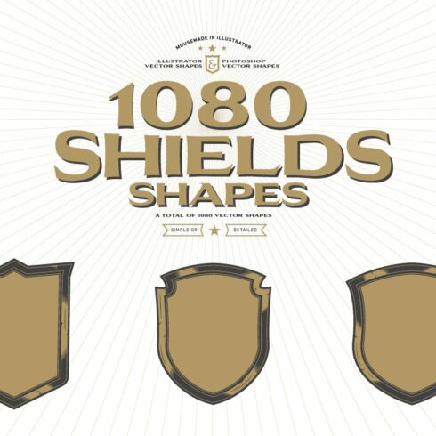 1080 Vector Shields Shapes cover image.