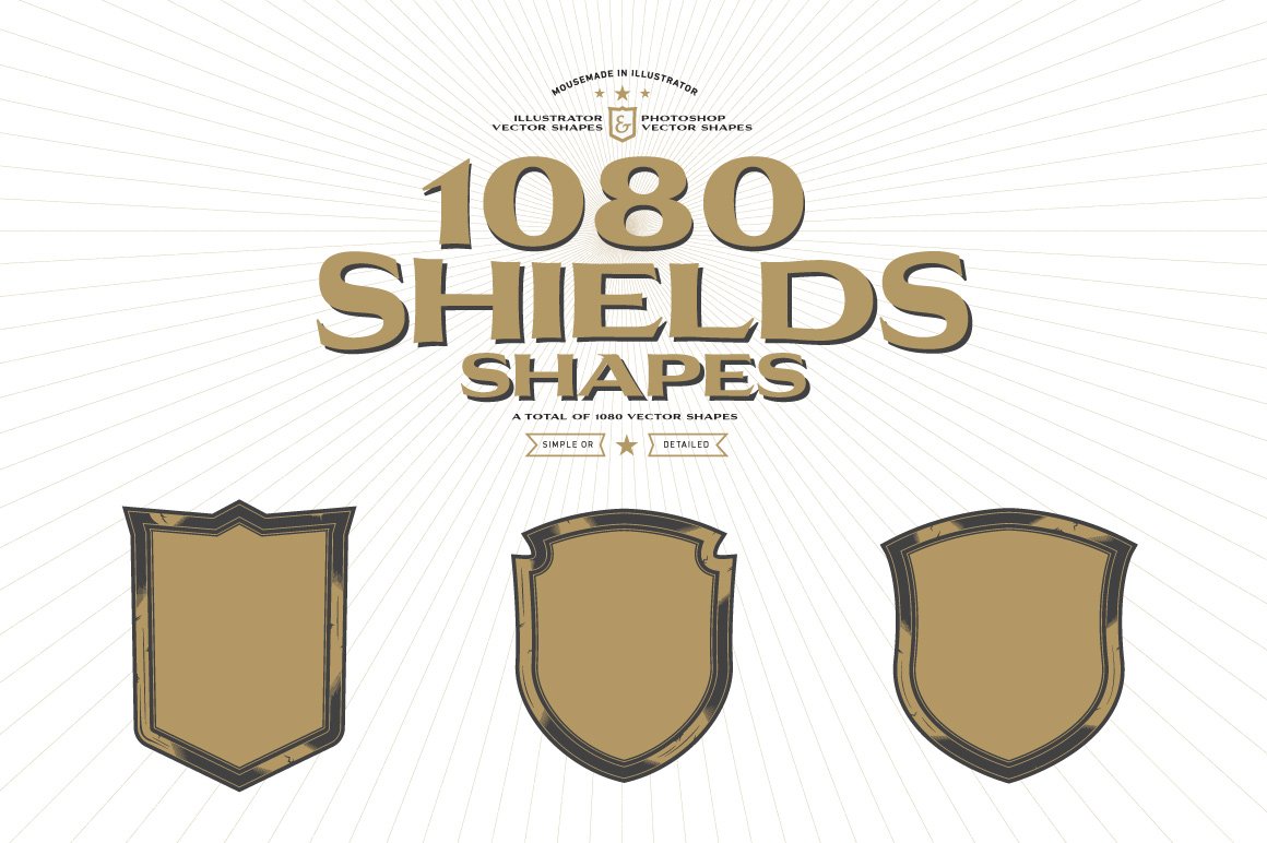 1080 Vector Shields Shapes cover image.