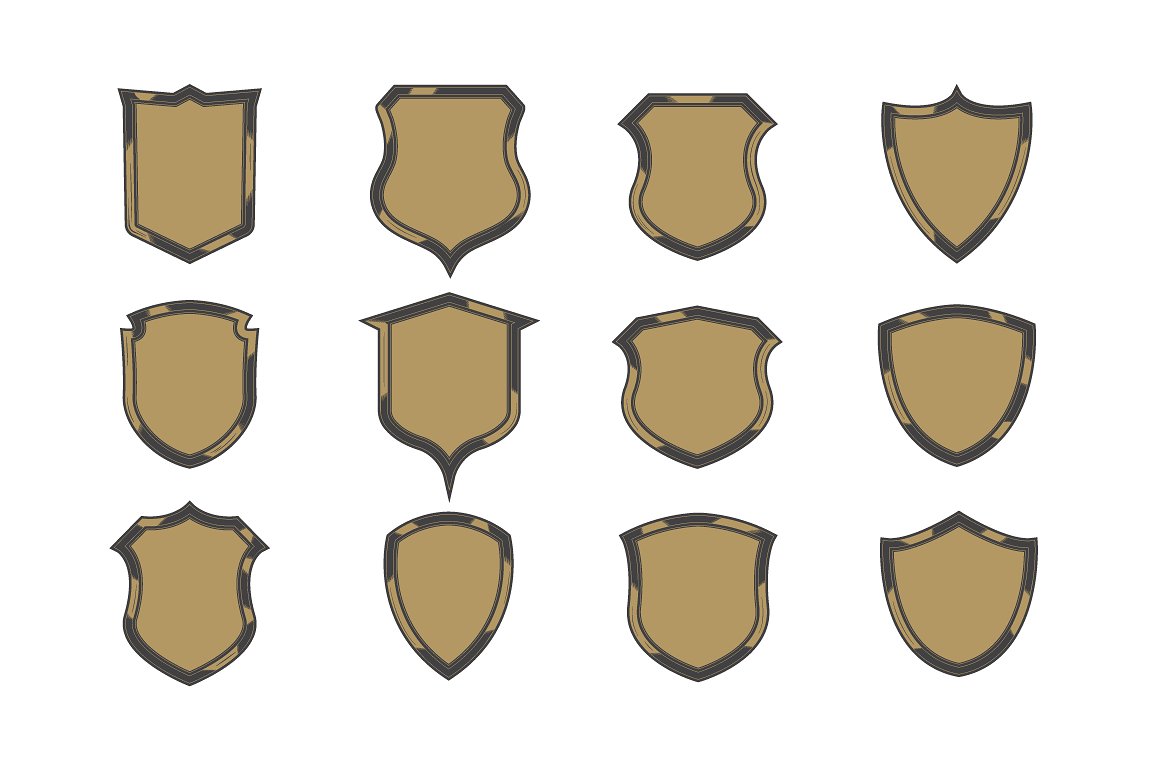 1080 Vector Shields Shapes – MasterBundles