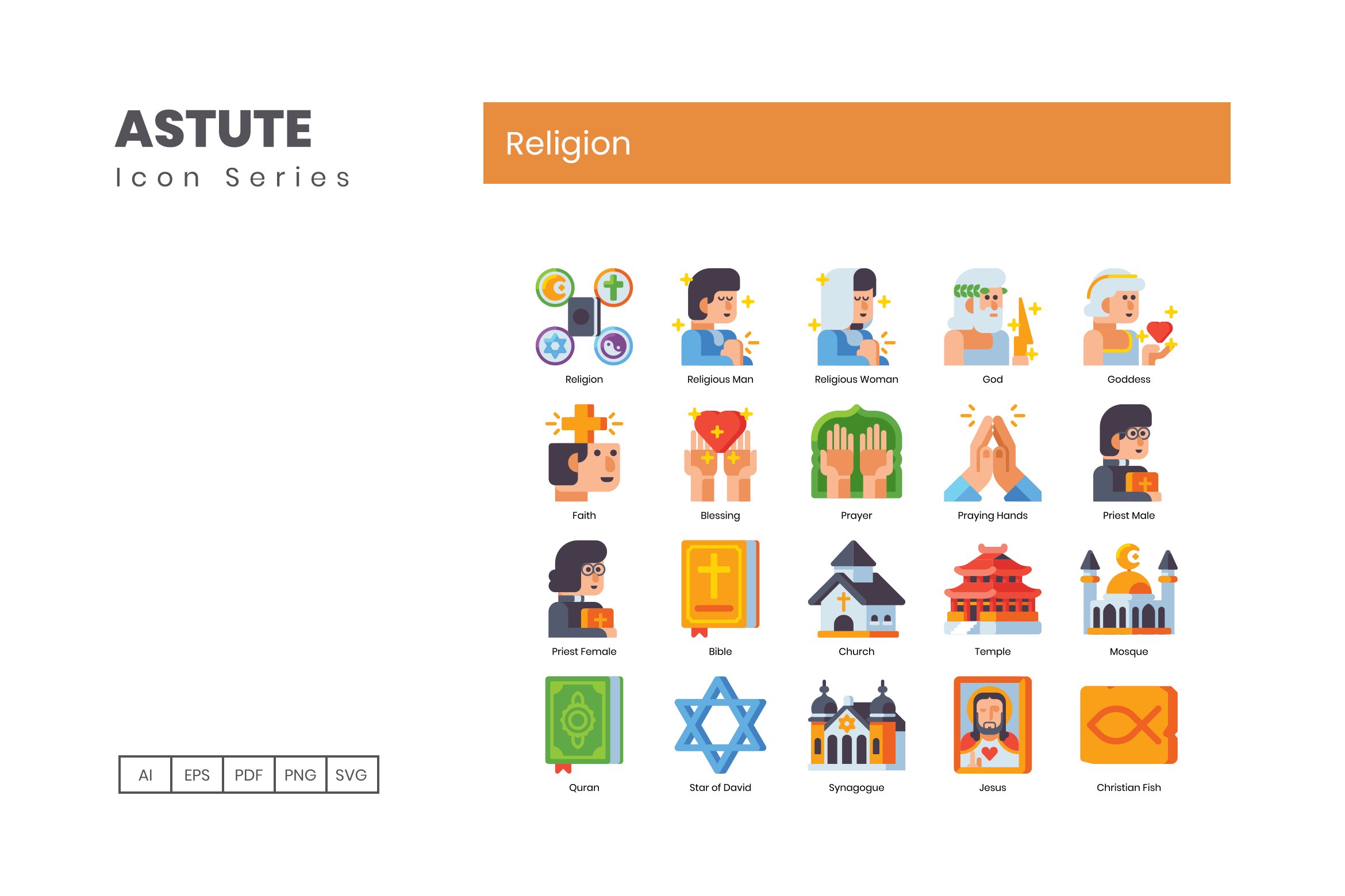 90 Religion Icons | Astute preview image.