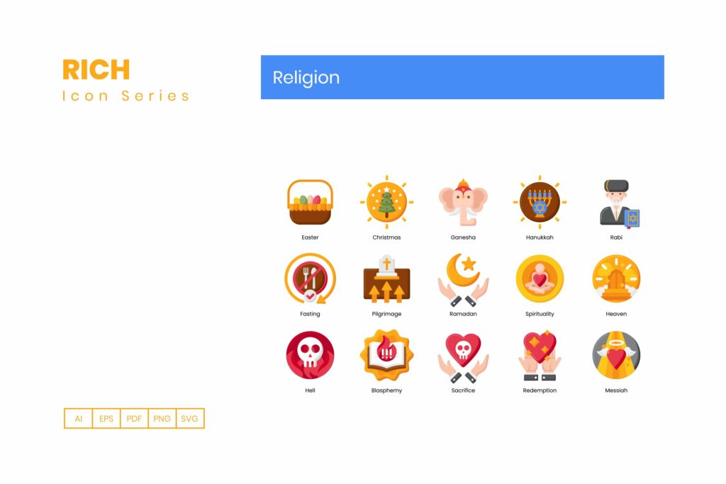 90 Religion Icons | Rich – MasterBundles