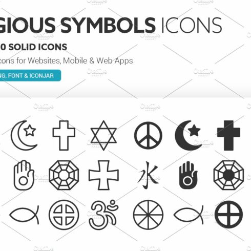 Religious Symbols Icons cover image.