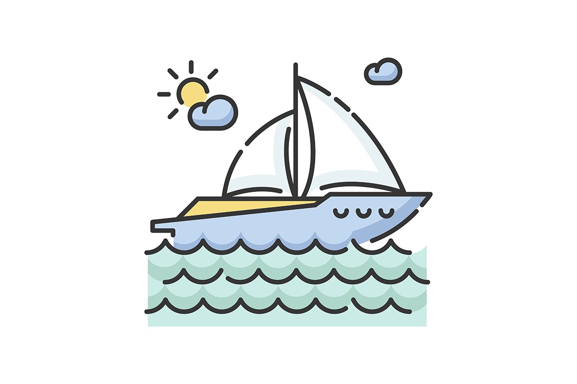 Yachting RGB color icon cover image.