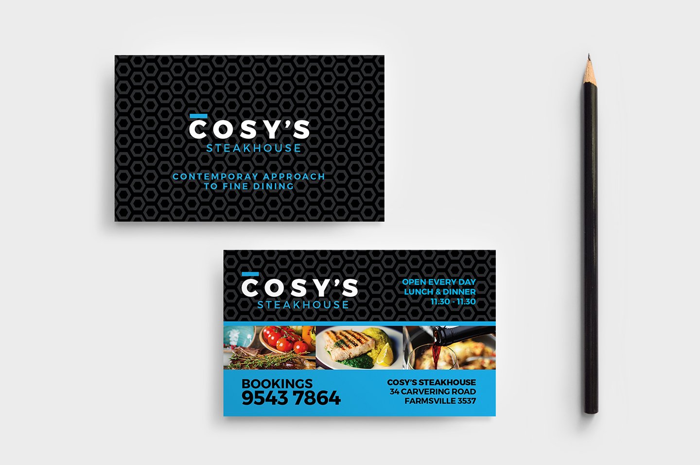 restaurant business card template 264