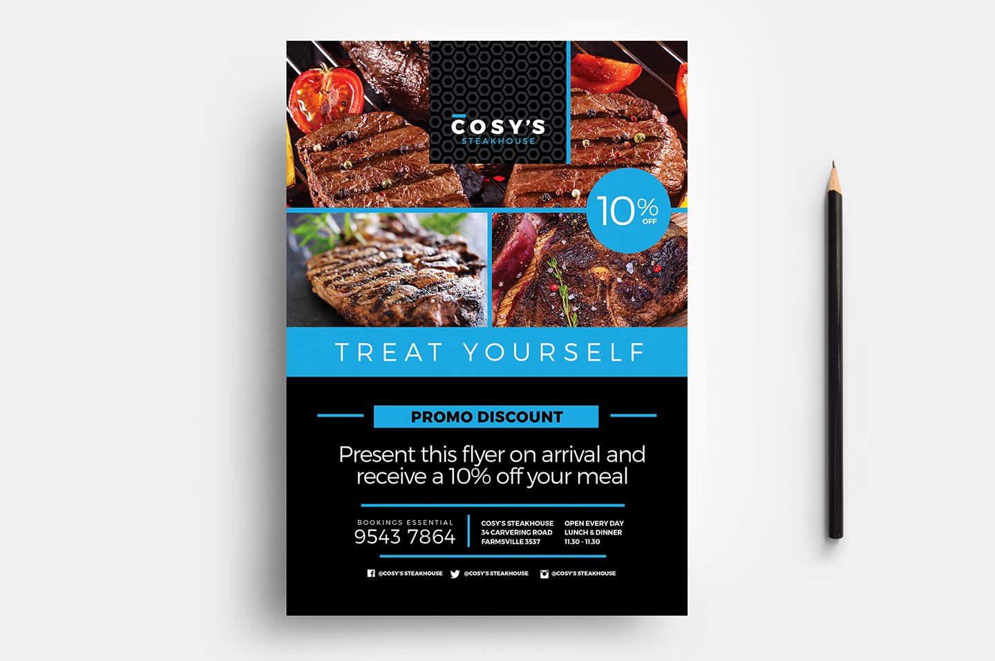 restaurant flyer template 465