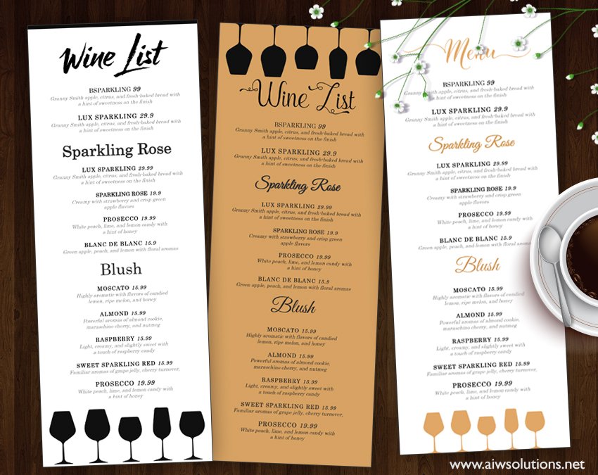 Wine List - Wine Menu cover image.