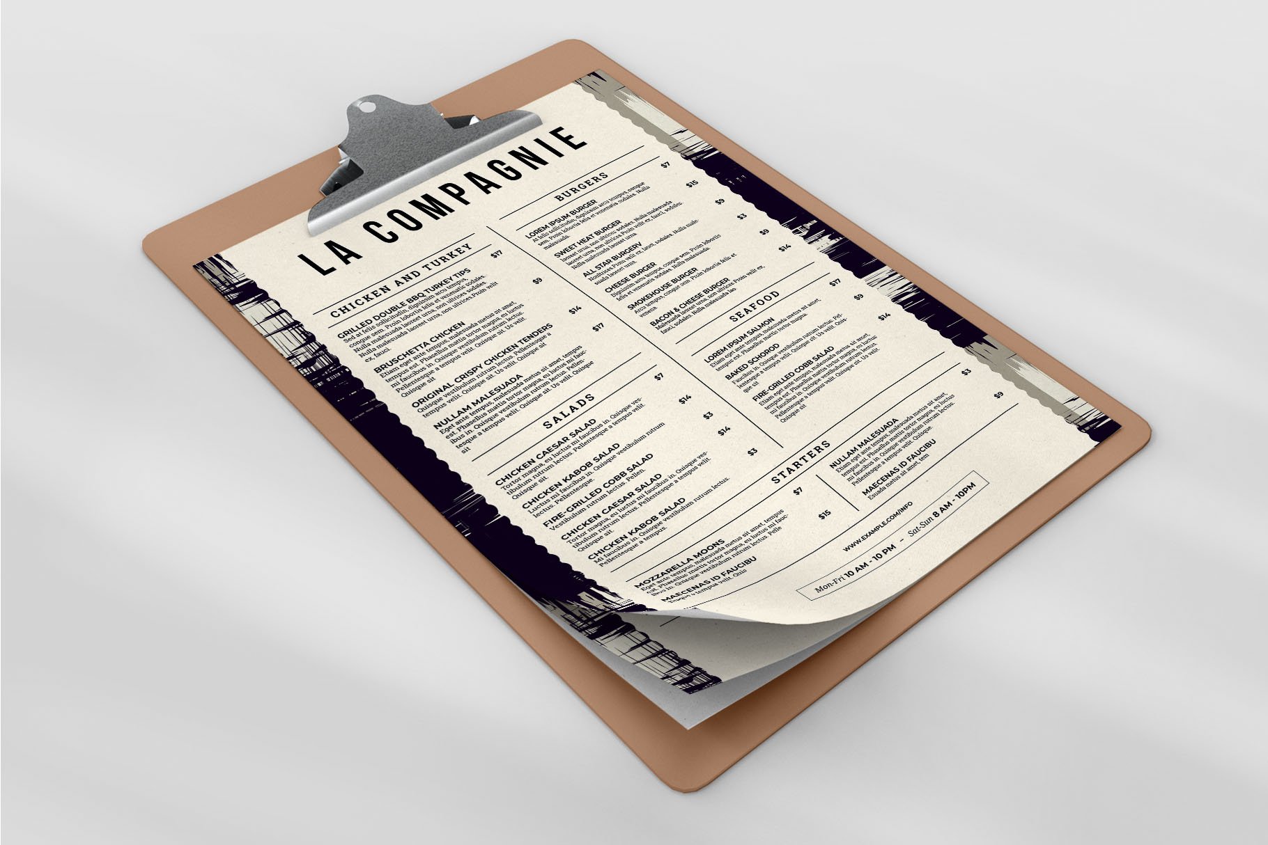 Restaurant Menu Template preview image.