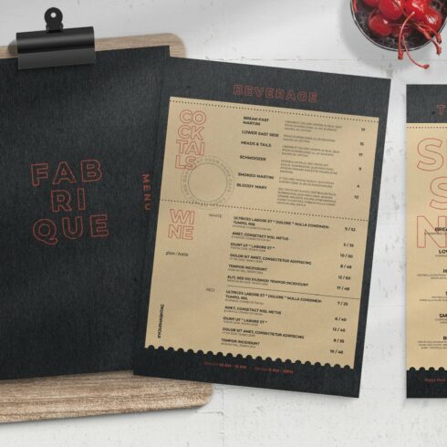 Restaurant Menu Template cover image.