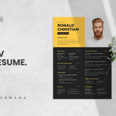 CV Resume Template cover image.