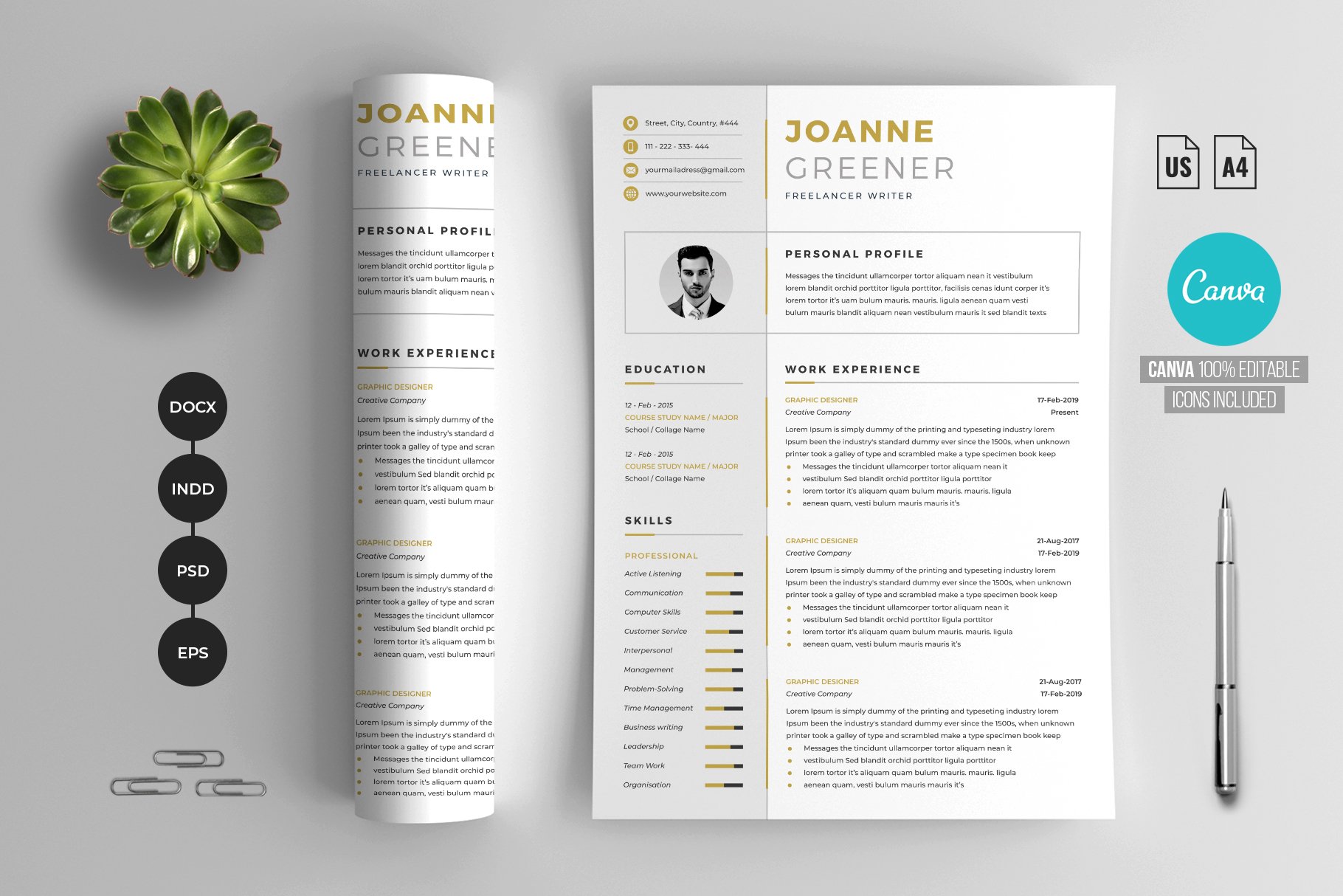 Resume Template Word cover image.