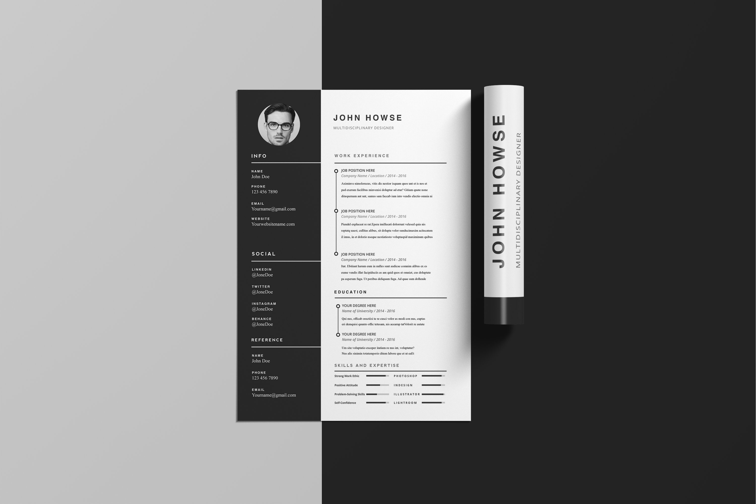 Resume/CV 2 pages - John preview image.