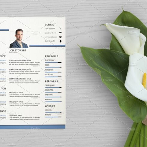 Clean Resume / Cv Template-V039 cover image.