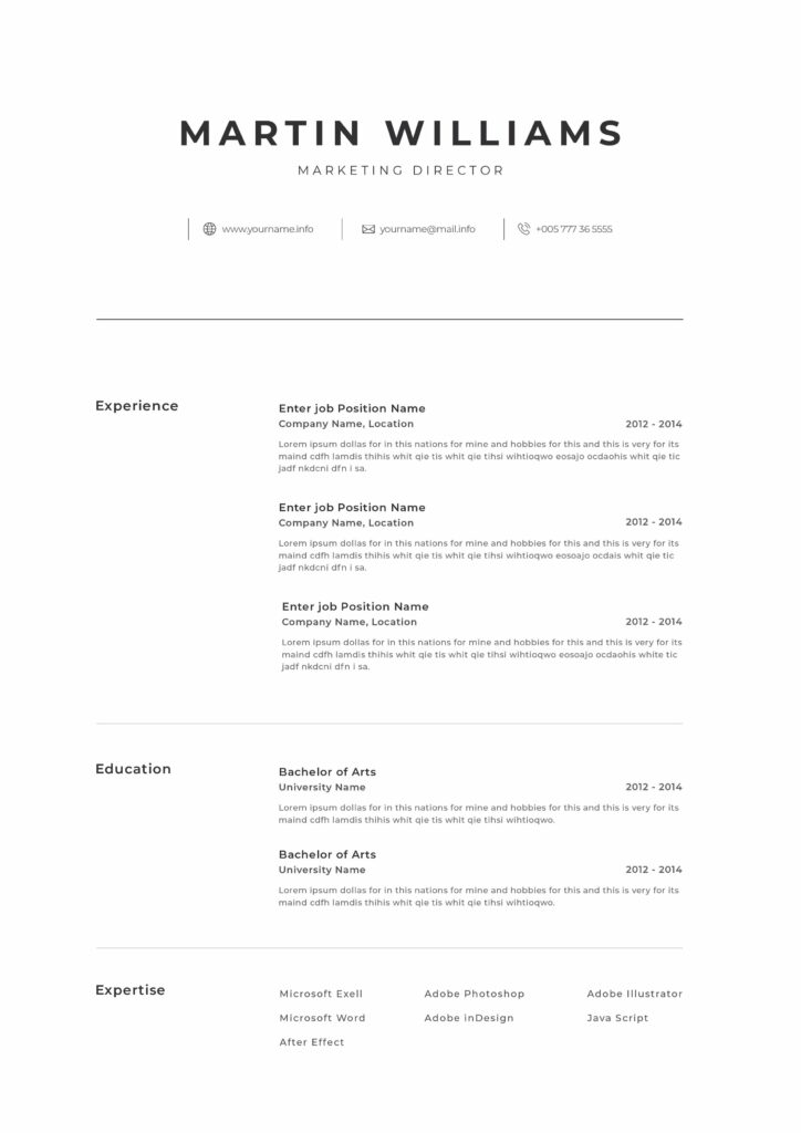 Clean Modern Resume Template Masterbundles 4432