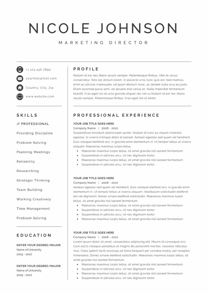 Word Resume & Cover Letter Template – MasterBundles