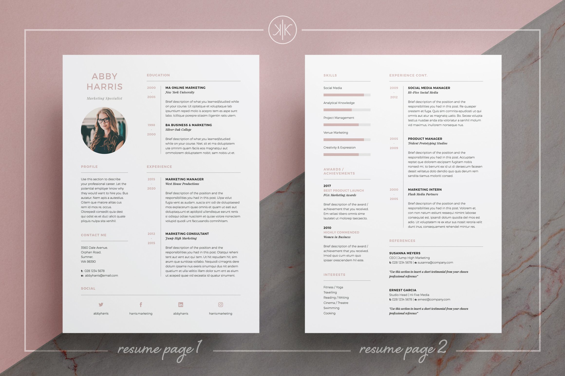 Resume/CV | Abby preview image.