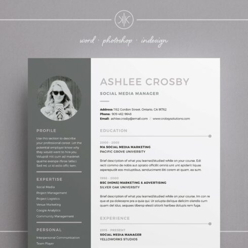 Resume/CV | Ashlee cover image.