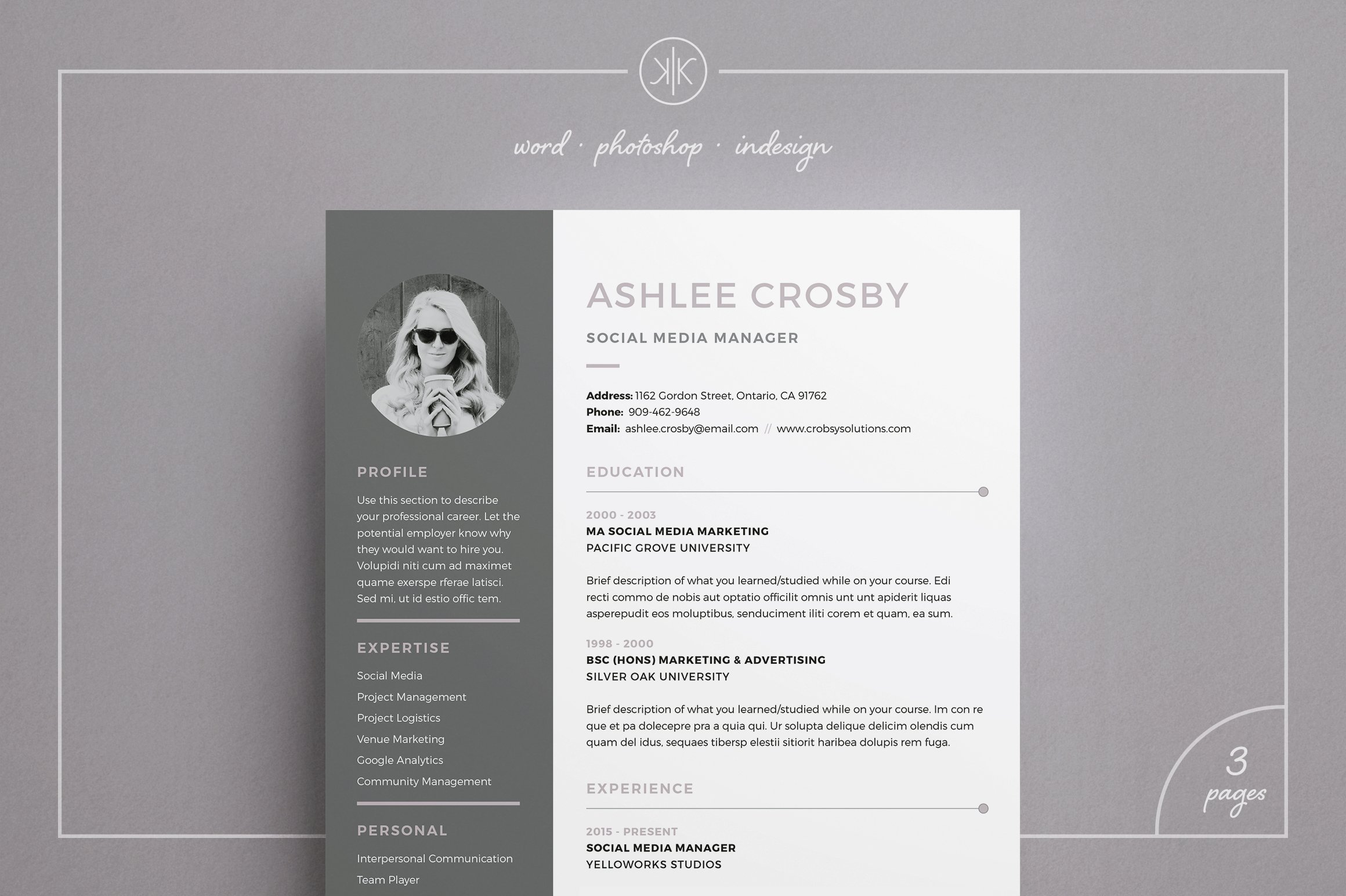 Resume/CV | Ashlee cover image.