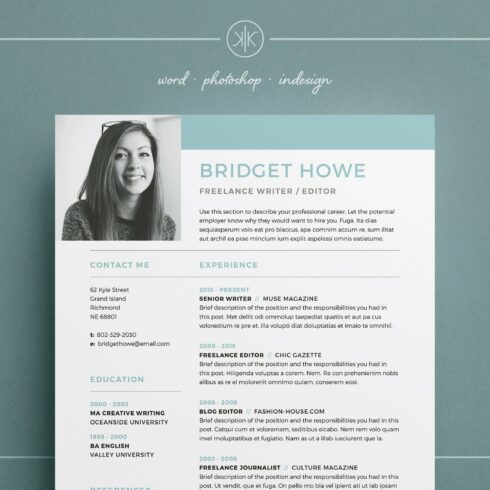 Resume/CV | Bridget cover image.