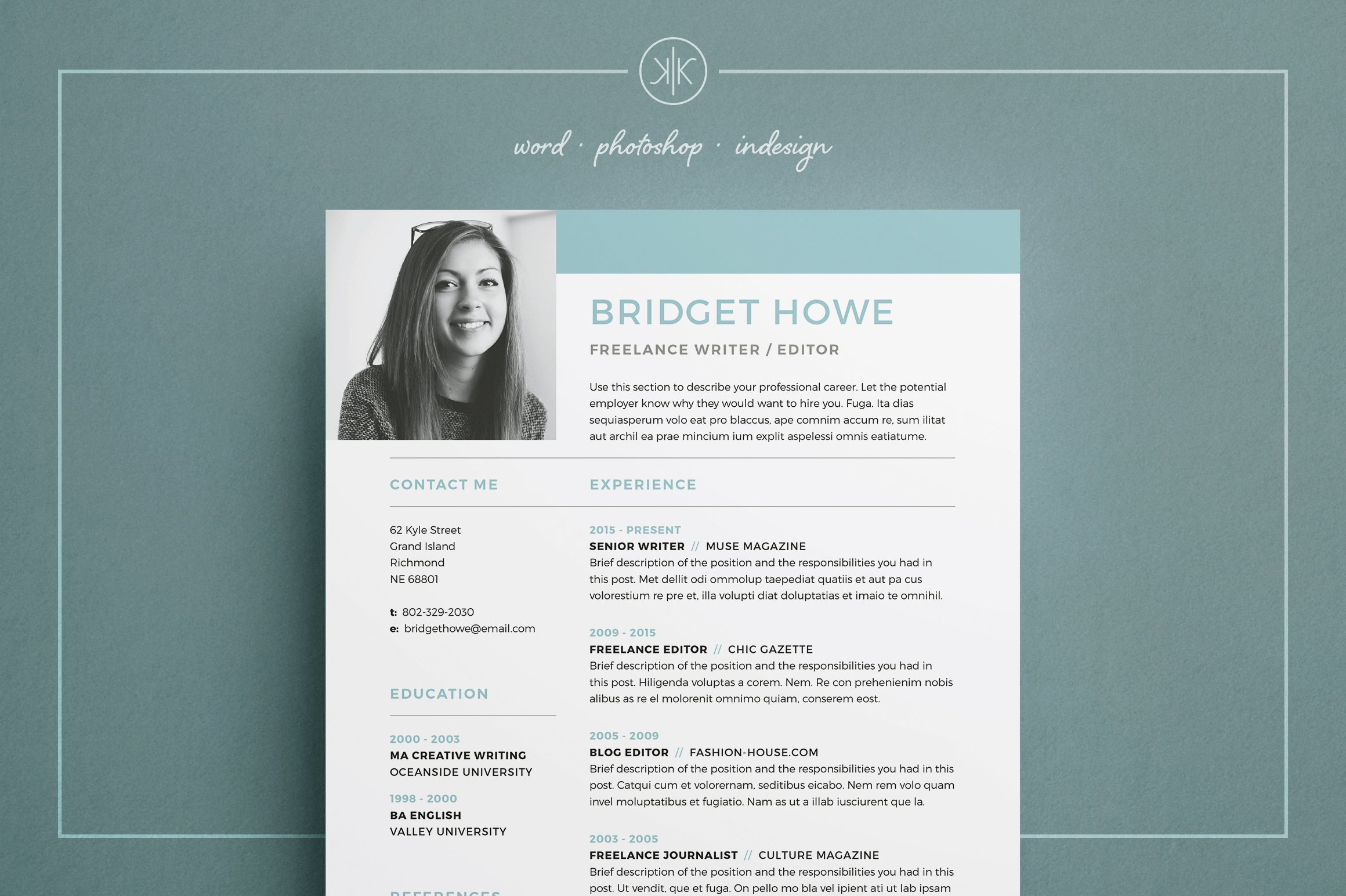 Resume/CV | Bridget cover image.