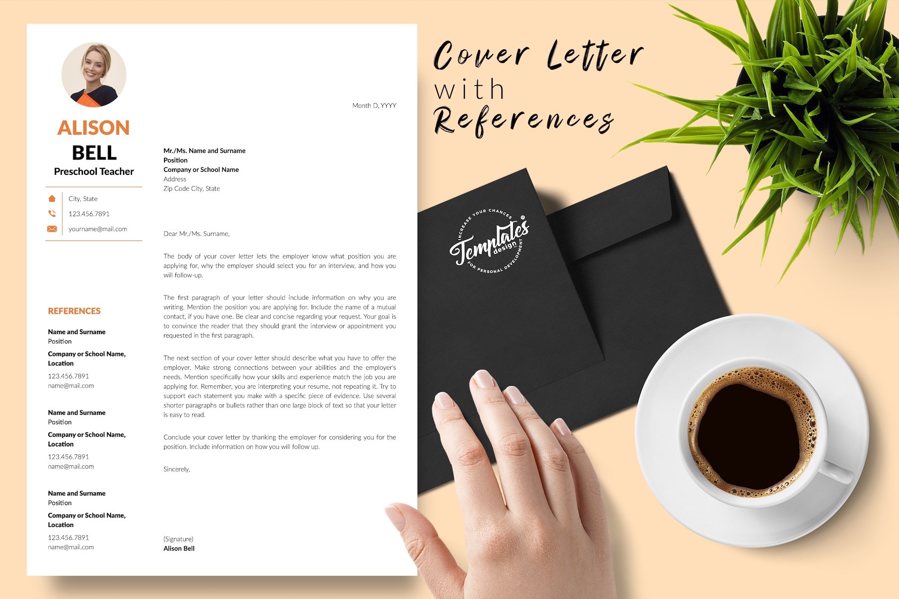 resume cv template alison bell for creative market 07 cover letter with references 446