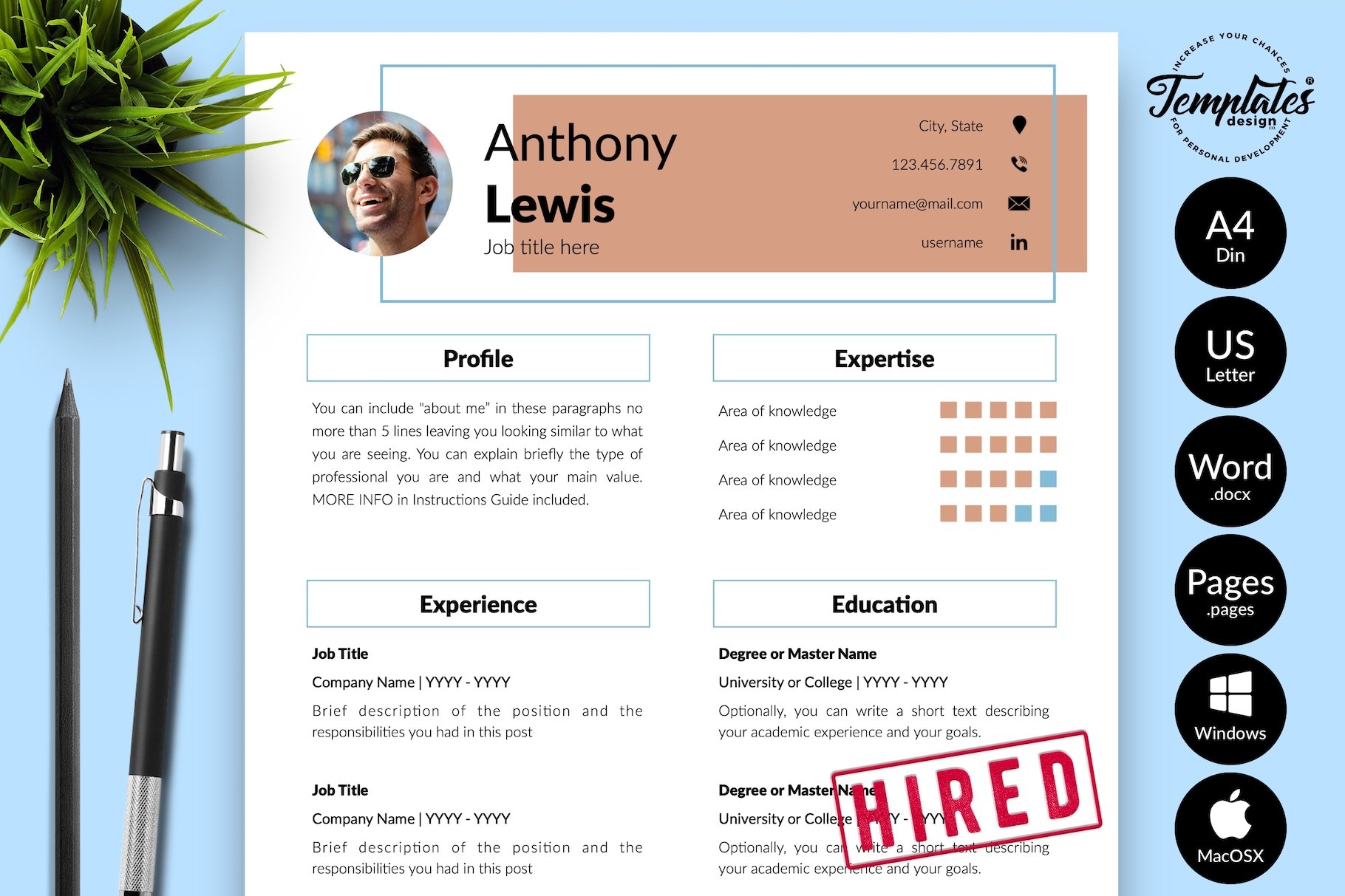 Creative Resume Template - Anthony cover image.