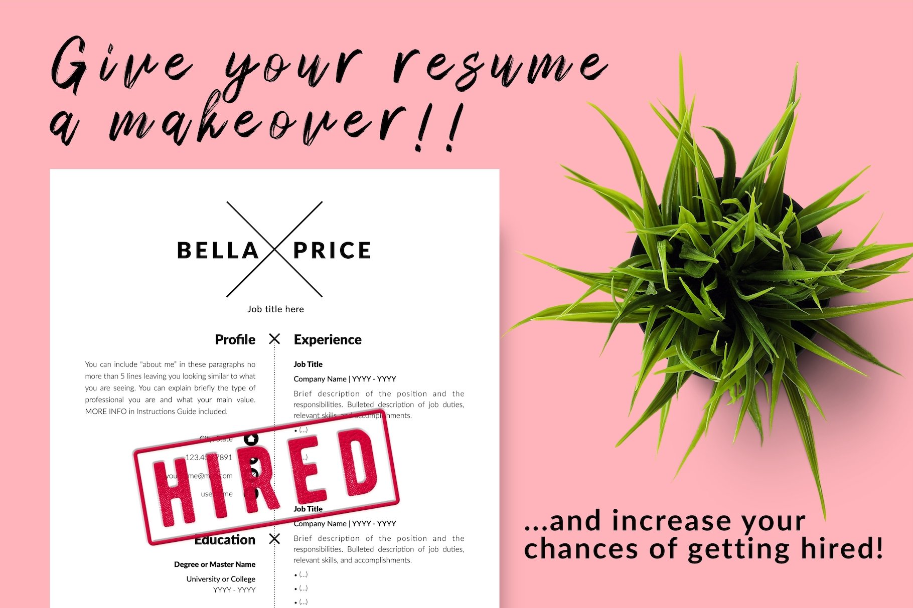resume cv template bella price for creative market 16 give your resume a makeover 552