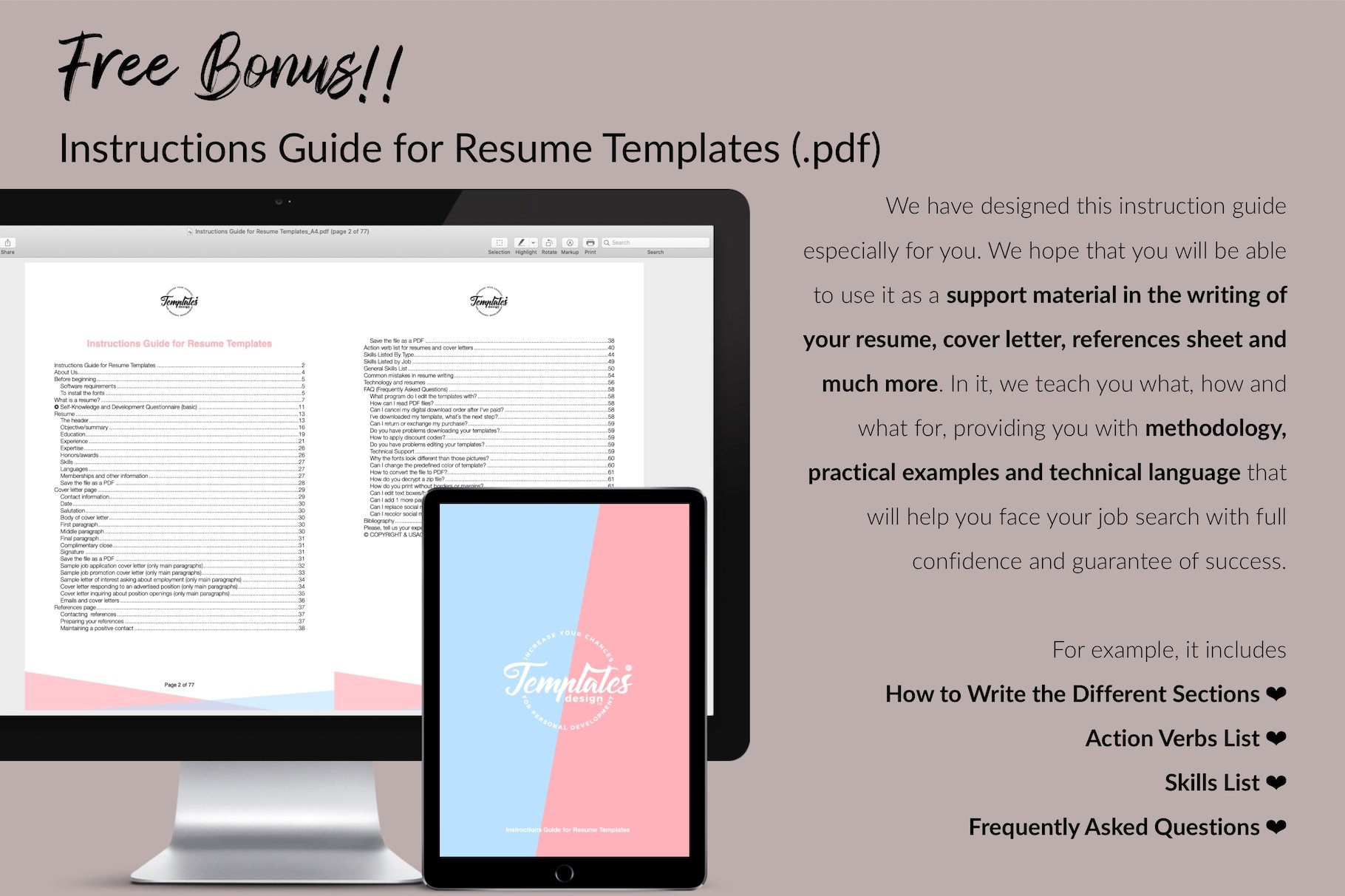 resume cv template grace wright for creative market 11 instructions guide for resumes 783