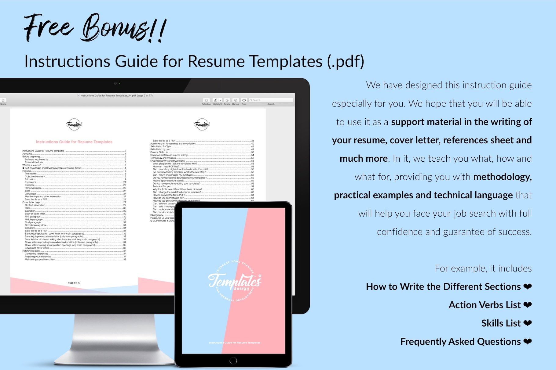 resume cv template kelly luna for creative market 11 instructions guide for resumes 789