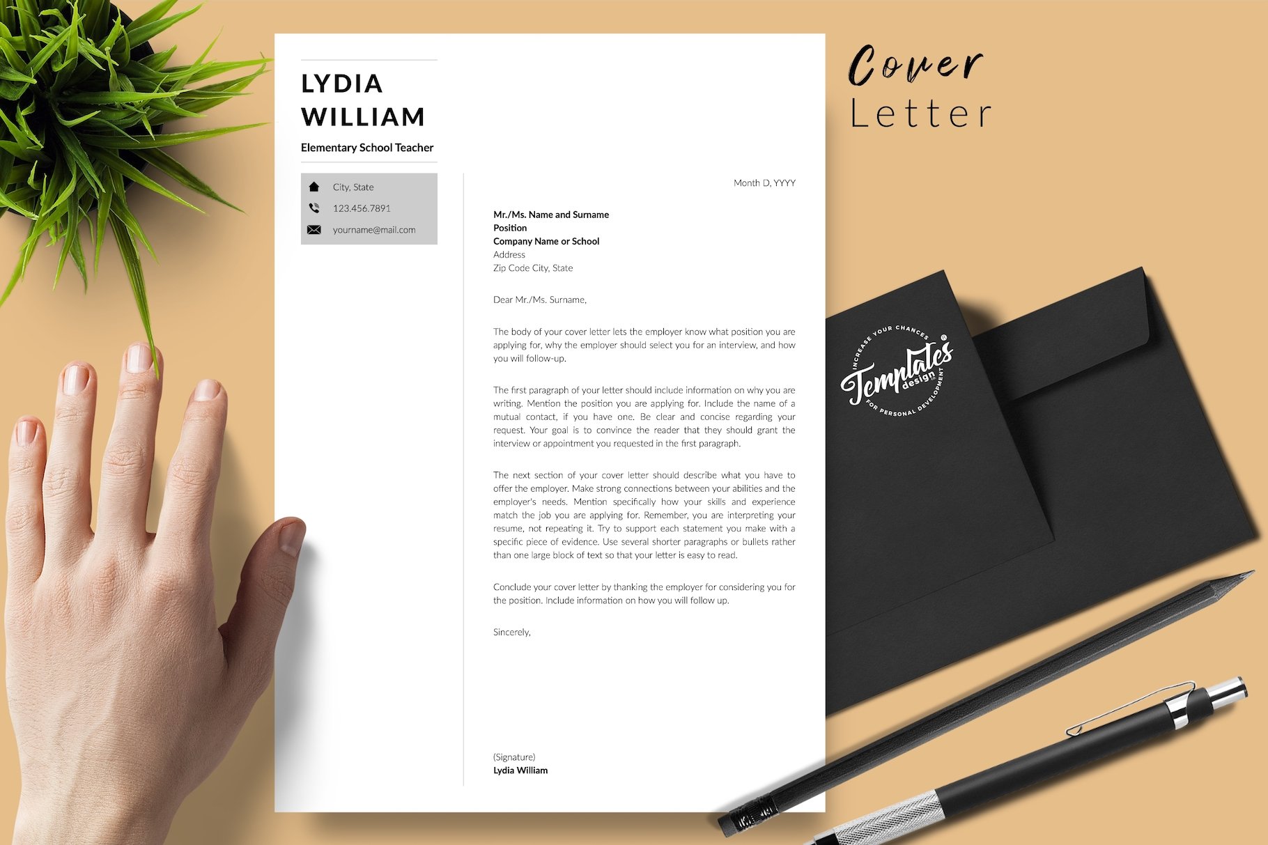 resume cv template lydia william for creative market 05 cover letter 274