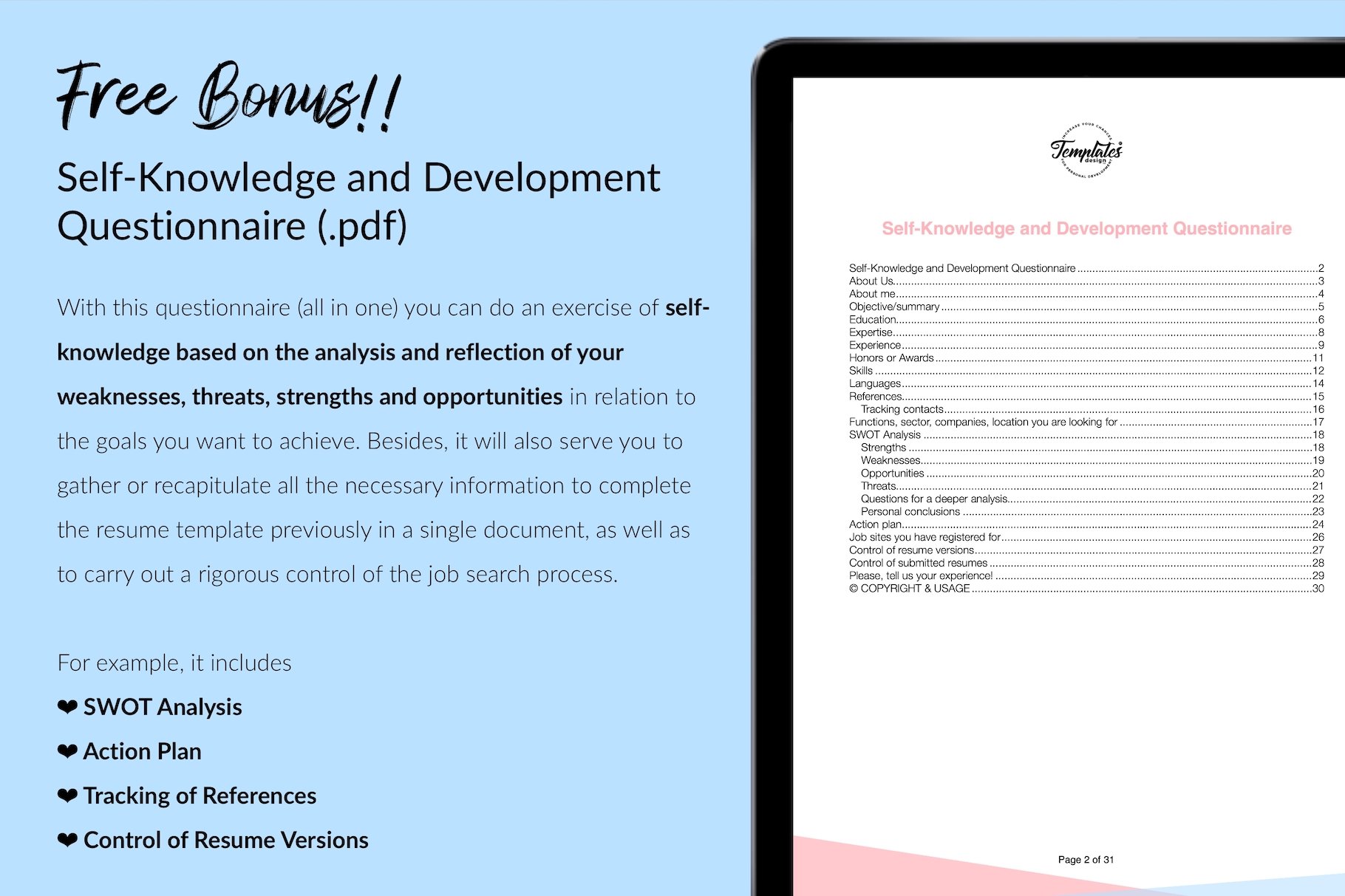 resume cv template sarah gray for creative market 12 self knowledge and development questionnaire 51