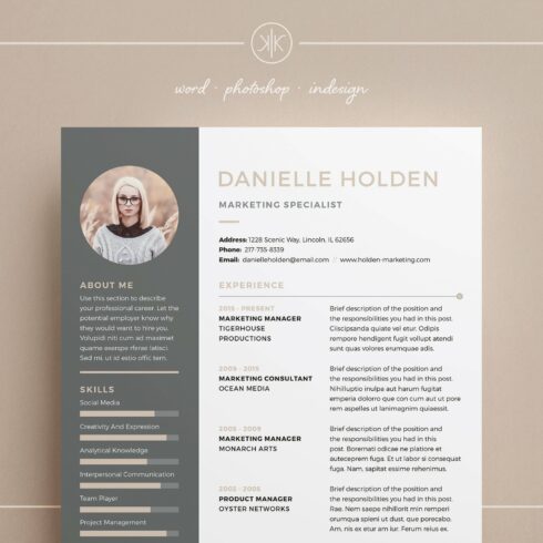 Resume/CV | Danielle cover image.
