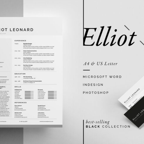 Resume/CV - Elliot cover image.