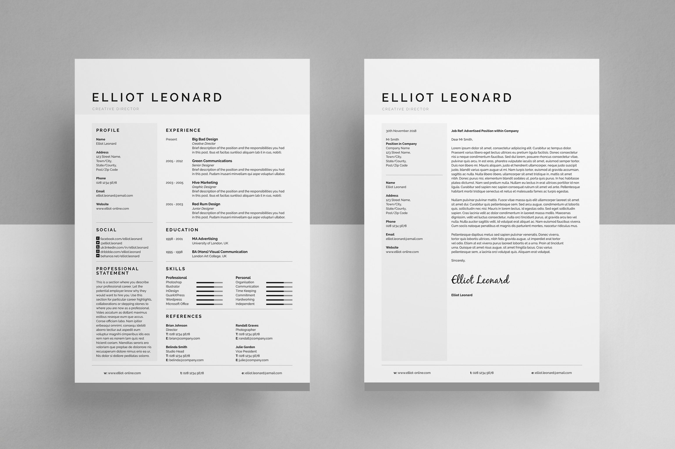 Resume/CV - Elliot preview image.