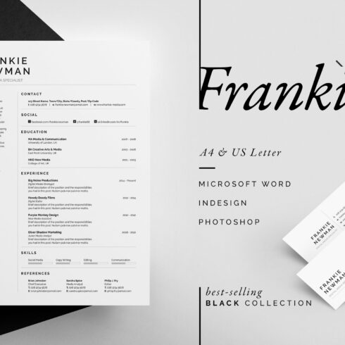 Resume/CV - Frankie cover image.