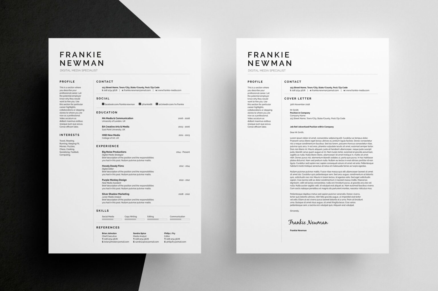 Resume Cv - Frankie – Masterbundles