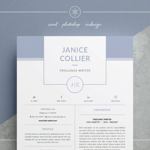 Resume/CV | Janice cover image.