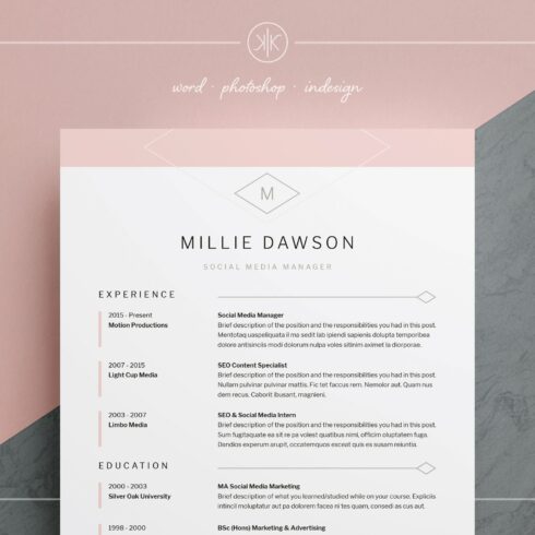Resume/CV | Millie cover image.