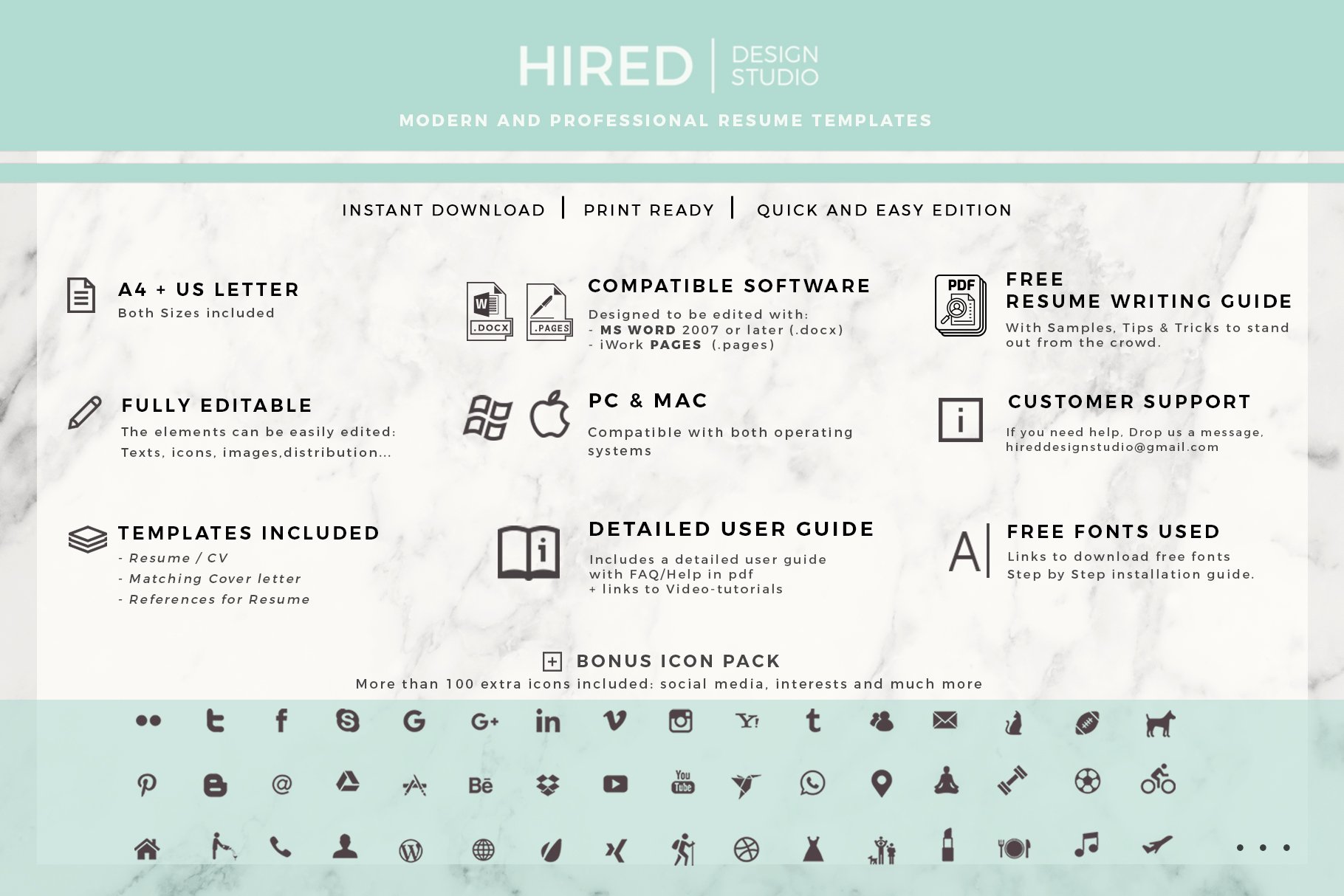 resume modern a4 and us letter layout 202