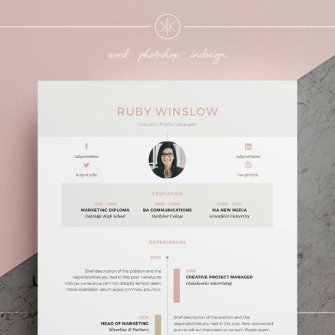 Resume/CV | Ruby cover image.