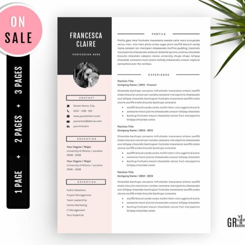 3 Pages Resume Template - Sale cover image.